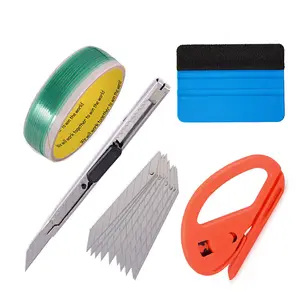 5 Piece Set Knifeless Finish Line Vinyl Wrap Cutting Tape Squeegee Cutter Film Knife car window film tools