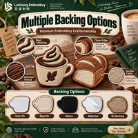 Écussons brodés personnalisés pour les cafés, les boulangeries, les restaurants, les vêtements, les chapeaux, les sacs, les cadeaux promotionnels, fabricant d'écussons avec logo personnalisé