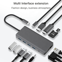 Estación de acoplamiento USB para ordenador Macbook, HUB con multipuerto, iMac tipo-c 3,2, USB C, 12 en 1, con carga