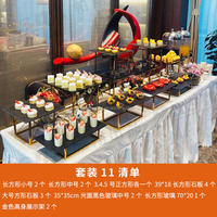 Présentoir de buffet alimentaire commercial Risers Gold Cake Plinth Stand Décoration Support de gâteau en céramique moderne pour la fête d'anniversaire de mariage
