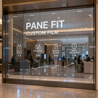Écran LED transparent sur mesure pour vitrine de banque, affichage publicitaire sur fenêtre