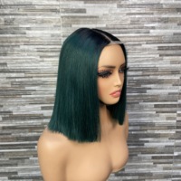 Perruques courtes YWhair 10 pouces SDD, bob, dentelle suisse transparente 2*6, cheveux brésiliens 12A lisses comme des baguettes, 100% cheveux humains pour femmes noires