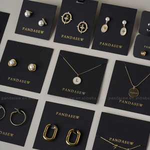 PandaSew Custom Logo Printing Cardboard Paper Hanging Earring Ring Cards Necklace <strong>Jewelry</strong> <strong>Packaging</strong> and Display Card - Product Image 6