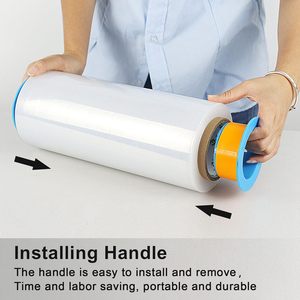 Rollos de Film Estirable Transparente de PE Grueso, Suave, de Alto Brillo, Ecológico, para Embalaje, Mudanza y Envoltura de Palés - Product Image 2