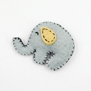 Elefante Pequeño de Fieltro Cosido en Gris Claro, Juguete Educativo para Niños, Guirnalda de Fieltro para Juego de Imitación - Product Image 5