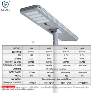 Farolas Solares LED Todo en Uno Personalizadas, IP65 Impermeables, Batería, 190lm/W, Alto Brillo, Garantía de 3 Años - Product Image 3