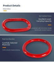 JQS Baja Paduan Kekuatan Tinggi Standar Nasional Pengangkat Beban Berat G80 Oval Master-ring Rigging Shackle Rantai Lebar Ukuran Besar