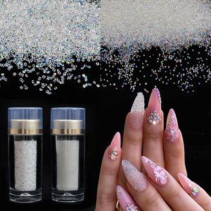 Nueva llegada fácil de aplicar decoraciones de diamantes de imitación para uñas claro Mini 0,1mm cristales de duendecillo de uñas para arte de uñas - Product Image 4