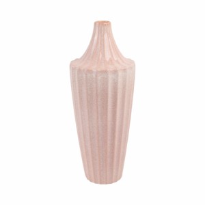 Vaso Decorativo Scanalato e Arrotondato per Soggiorno e Camera da Letto, Centrotavola per la Casa - Product Image 1