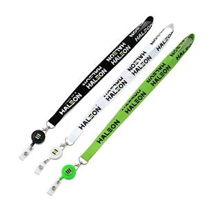Custom Logo Sublimation Printed Polyester Lanyard ID Card Pass Lanyard with Silicone <b>Rubber</b> <b>Ring</b> - Product Image 1