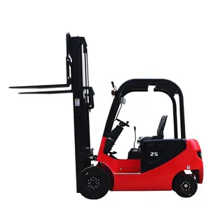 Hot sale electric forklift supplier 2.5 ton with battery charger four wheel vehicle mini electric forklift truck