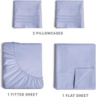 Parures de draps d'hôtel de luxe, taies d'oreiller, draps en microfibre doux