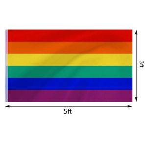 Пользовательские 3 Х5 футов, Радужный Флаг, недорогая поддержка <span class=keywords><strong>LGBT</strong></span>, интерсекс, инклюзивность, прочное стекловолокно для декора - Product Image 3