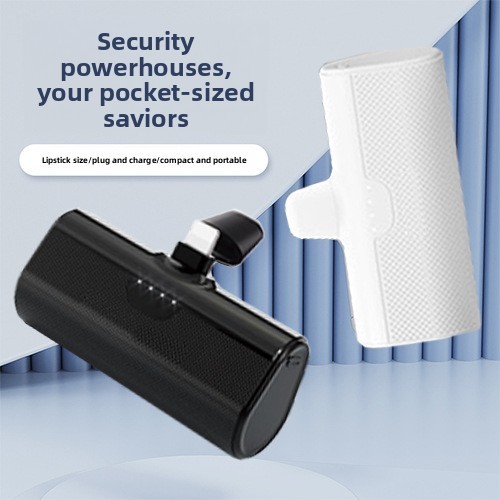 Cross-Border Mini Portable Plastic Pocket Power Bank Capsule Wireless 12W Tail-Plug Factory Wholesale Mobile Power Source