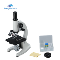 Biological Microscope Monocular Vertical Tube Microscope Student Microscope for School