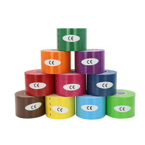 Cinta <span class=keywords><strong>de</strong></span> kinesiología deportiva, banda <span class=keywords><strong>de</strong></span> algodón impermeable <span class=keywords><strong>de</strong></span> color - Product Image 1