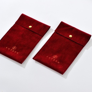 High Custom Velvet Jewelry Pouches Cosmetic <b>Makeup</b> Brushes Roll <b>Bag</b> Gift Packaging <b>Bag</b> Velvet Button <b>Bag</b> Velvet Pouch - Product Image 2