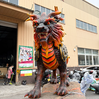 Modèle d'animal dinosaure animatronique réaliste personnalisé avec capteur infrarouge électrique pour parcs d'attractions, intérieur/extérieur, aéroports, garderies
