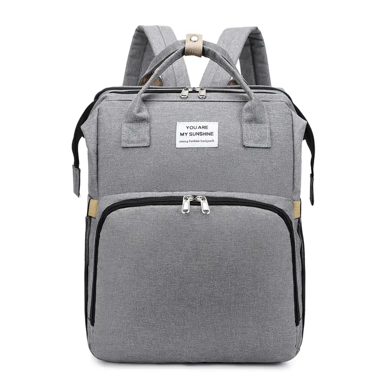 High quality baby nappy bags stock portable women backpack baby mommy diaper bag with changing station