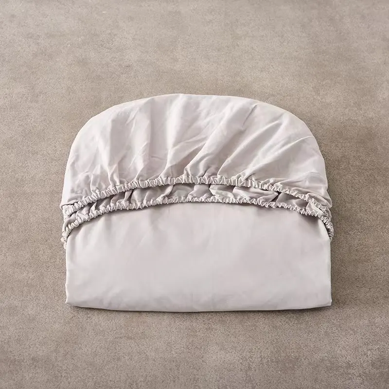 Juego de cama transpirable de Color sólido personalizado de MOQ bajo, sábana de algodón, sábanas ajustadas, juego de cama de sábana doble plana