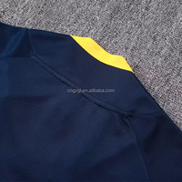 Grosir setengah ritsleting kustom baju olahraga lengan panjang Jersey Jogging pakaian olahraga pria anak muda tim sepak bola pakaian latihan