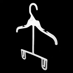 Percha antideslizante de plástico blanco para bebé, organizador de ropa para niños pequeños recién nacidos, ropa de guardería, gancho para traje de niño y niña - Product Image 1