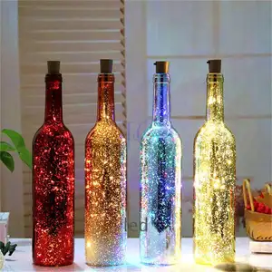 Mini Kupferdraht Weinflasche Fee Batterie betriebene LED Cork Shaped Light Festival Weihnachts feier Dekoration