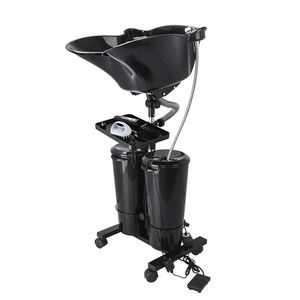 <span class=keywords><strong>Bac</strong></span> à shampoing portable réglable en hauteur avec plateau, léger et mobile, avec pulvérisateur pour les pieds et drain - Product Image 2