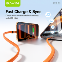 Cable USB C de Carga Rápida de 60W con Trenzado Resistente de 1.2M para Teléfono Móvil Android BAVIN CB421