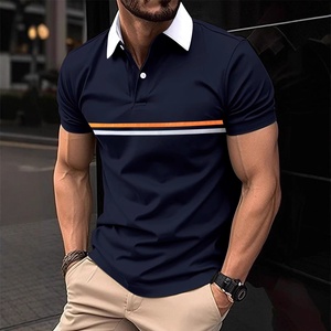 <span class=keywords><strong>Polo</strong></span> de sport pour homme avec boutons brodés et imprimés numériquement – Collection été transfrontalière américaine en promotion rapide - Product Image 3