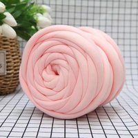 Пряжа для вязания руками для объемных пледов, мягкая моющаяся трубчатая гигантская пряжа для вязания крючком, для домиков для животных, 500 г, 2 см