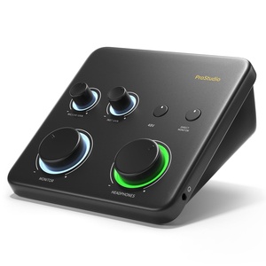 Interfaz de Audio, Mezclador Profesional para Estudio de Grabación, Interfaz de Audio para Monitoreo, Tarjeta de Sonido para Transmisión en Vivo, Tarjetas de Sonido Externas - Product Image 1