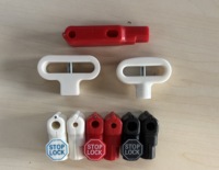 Cerradura Metálica Antirrobo para Estantes, Mini Candado Rojo, Resistente y Confiable, Cerradura de Seguridad ABS Antirrobo para Centros Comerciales