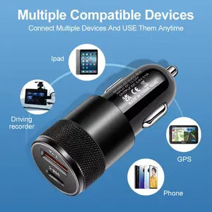 Car Charger 3.1A USB Type-C Fast Charging Mobile Phone Adapter USB-C PD Cell Phone Quick Charger For IPhone Pro Xiaomi Samsung