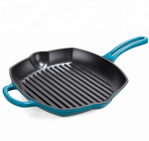 Directly Factory Price square Enameled Cast Iron <strong>Grill</strong> <strong>Pan</strong> Meat Frying <strong>Pan</strong> Bakeware - Product Image 1