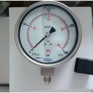 독일 EN837-1 전부 스테인리스 스틸 부르동 튜브 압력계 233.50.100 0-1000 바 중국산 - Product Image 2