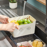 Conteneur de stockage alimentaire hermétique en gros, organisateur de réfrigérateur à 2/3/4 sections, boîte de conservation des aliments frais en PET avec couvercle