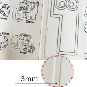 Eco-friendly Washable Foldable Silicone Colouring Craft Mat Safety Placemat To Colour Again And Again For Kids