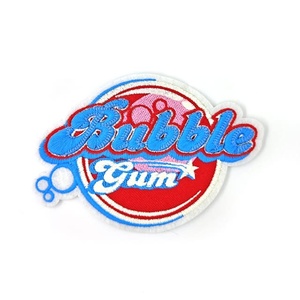 Parche de PVC bordado para coser con logotipo de chicle para bolsas de lona - Product Image 6