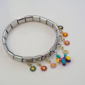 Nouvelle série de bracelets modulaires de style italien avec pendentifs floraux, chaîne d'assemblage personnalisée, bracelets à breloques tendance - Product Image 3