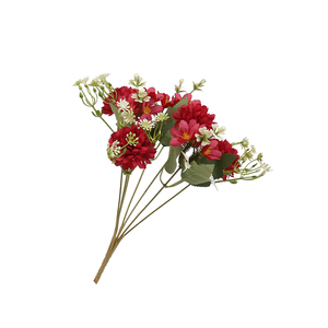 Fleurs artificielles en soie, 7 branches, roses peintes à l'huile, petits bouquets faits à la main, modernes, longue durée (3-5 ans), pour mariage et événements - Product Image 1