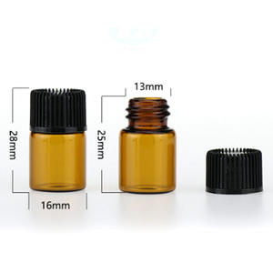 Mini bouteille de rangement en verre pour renifler, 1ml, 2ml, 3ml, 5ml, verre clair ambre, pot de reniflage, conteneur, accessoires de reniflage, vente en gros - Product Image 3