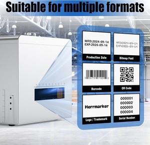 מדפסת קידוד הזרקת דיו עם מסך מגע <span class=keywords><strong>7</strong></span> אינץ', מדפסת קוד אצווה וברקוד/QR/תמונה ותאריך, ללא מחסנית דיו, למגוון חומרים - Product Image 2