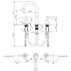 Brass đòn bẩy đôi rộng rãi 3 lỗ phòng tắm vòi trong PVD nickle lưu vực tap - Product Image 6