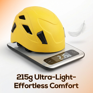 Casco da Ciclismo e Arrampicata Doppia Certificazione, 215g Ultra Leggero <span class=keywords><strong>in</strong></span> PC+EPS, Stile Senza Visiera, 11 Prese d'Aria, Certificato EN12492 - Product Image 2