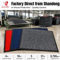 Tapis d'entrée rayé robuste en polyester, extra épais, anti-frisottis, avec support en PVC, tapis de bienvenue pour extérieur, hôtels, entrées commerciales, vente en gros