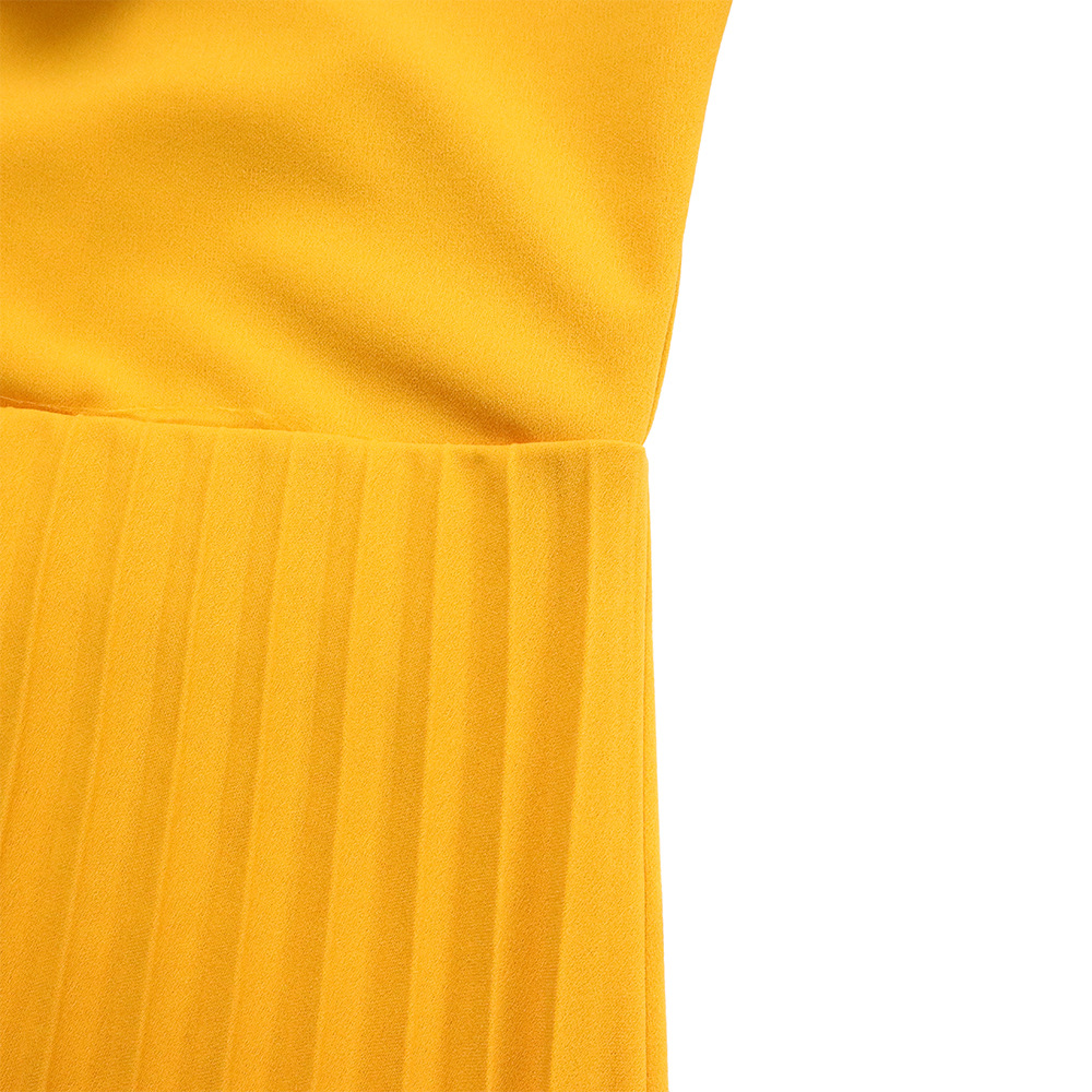 strapless open back dress Leandra Silk Blouse - Ochre