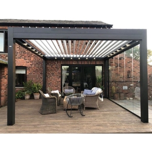 <span class=keywords><strong>Pergola</strong></span> de jardin standard en aluminium à <span class=keywords><strong>lame</strong></span> rotative réglable contrôle de la lumière du soleil <span class=keywords><strong>Pergola</strong></span> bioclimatique <span class=keywords><strong>avec</strong></span> système de toit rétractable - Product Image 1
