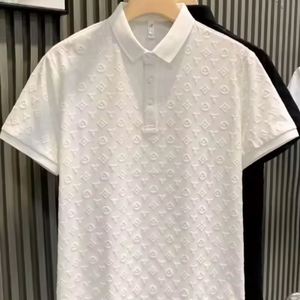 T-shirt décontracté de luxe pour homme en jersey respirant à col rond et manches courtes en Spandex/Coton - Product Image 1