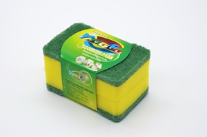 Прямая продажа с фабрики, губка для мытья, моющие скруббер, зеленые, желтые, оранжевые, белые, дудлебаг, кухонные моющие прокладки - Product Image 3